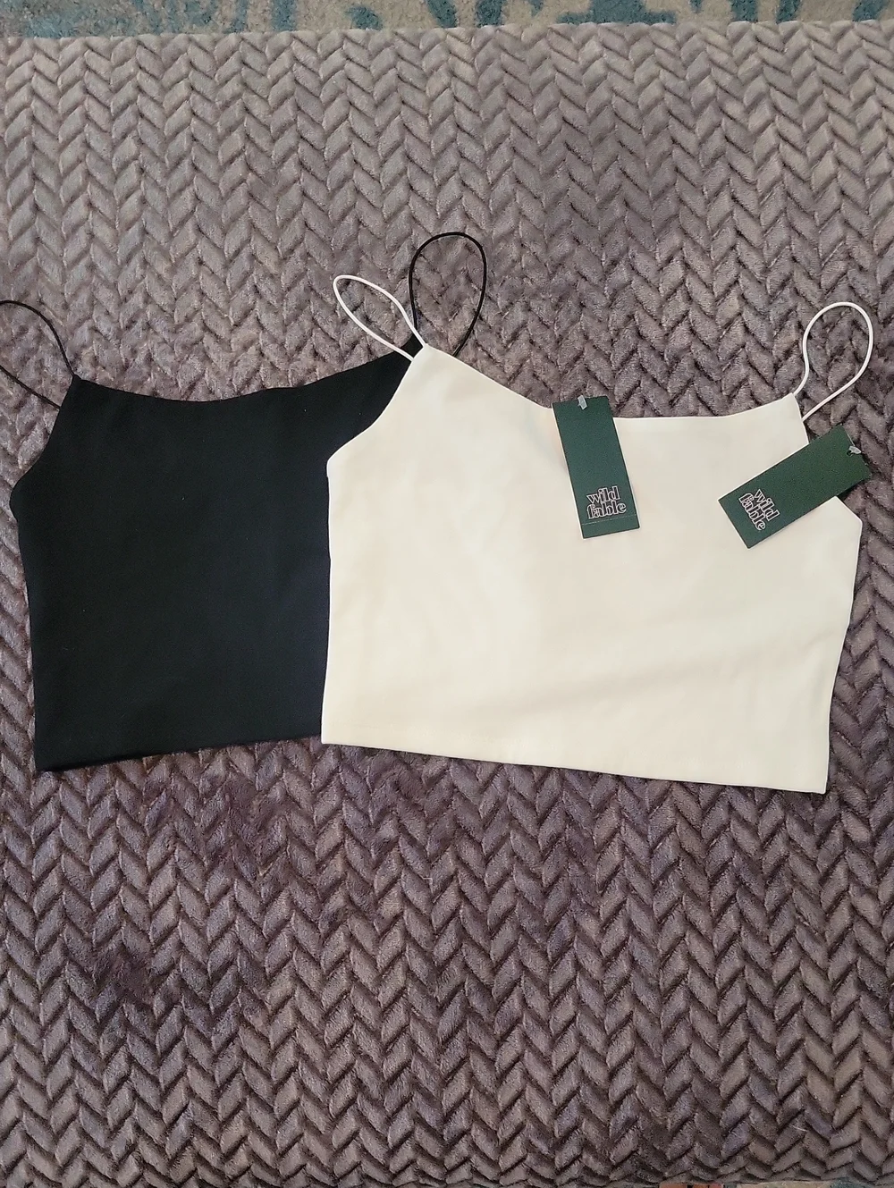 wild fable Black and White Spaghetti Strap Camisole Duo - Picture 1 of 8